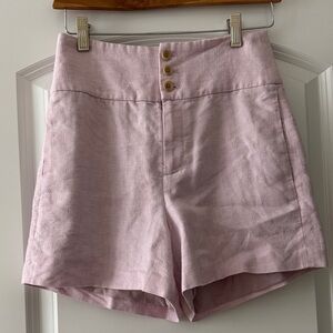 J Crew Pink Linen Shorts